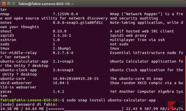 Come gestire i pacchetti snap su Ubuntu 16.04