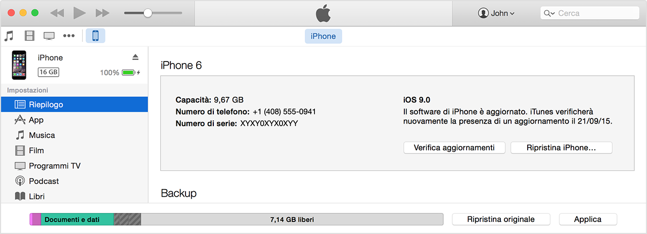 Nuovo aggiornamento di sicurezza del software iOS sull'iPhone, sull'iPad o sull'iPod touch.