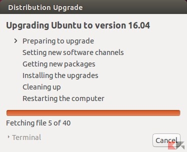 Aggiornare Ubuntu alla versione successiva (16.04)