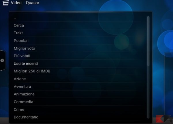 Quasar: vedere i torrent su Kodi (alternativa Popcorn Time)