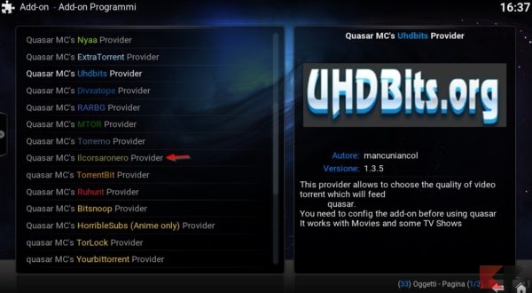 Quasar: vedere i torrent su Kodi (alternativa Popcorn Time)