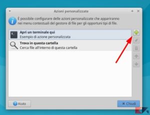 Aggiungere azioni personalizzate in Thunar di XFCE