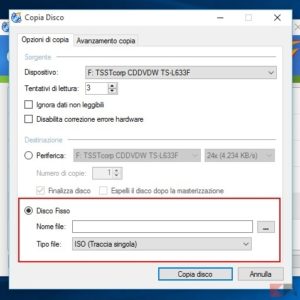 Creare ISO da DVD o CD su Windows e Linux