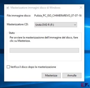 Come masterizzare ISO