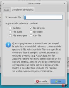 Aggiungere azioni personalizzate in Thunar di XFCE