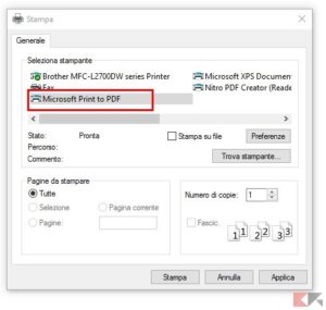Stampante virtuale PDF: come crearla ed usarla