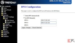 Come cambiare i DNS nel router