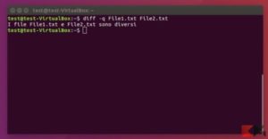 Confrontare due file in Linux col comando diff