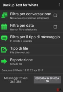 Decriptare messaggi e database WhatsApp