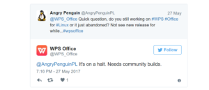 Lo sviluppo di WPS Office per Linux è fermo: nessun aggiornamento in vista