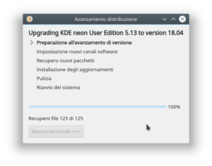 KDE neon: Testiamo l'avanzamento di versione a Bionic (only the brave)