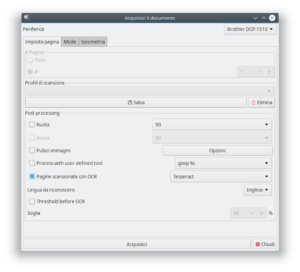 gscan2pdf: la scansione professionale su GNU/Linux