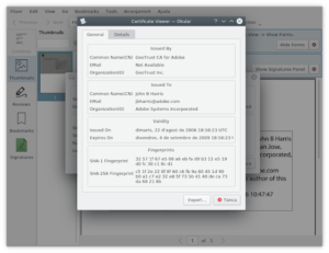 Okular: in arrivo il supporto alla visualizzazione di firme e certificati PDF