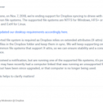 Dropbox: su Linux da Novembre sarà supportato solo il filesystem Ext4