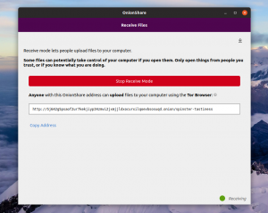 File Sharing sicuro e criptato con Tor e il Tool OnionShare 2