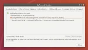 Ubuntu 18.04 LTS finalmente arrivano di default gli ultimi driver Nvidia