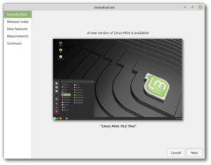 Come eseguire l'aggiornamento a Linux Mint 19.2