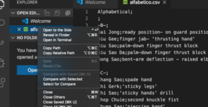 Confrontare due file con Visual Studio Code