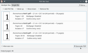 PDF Mix Tool, utility open source per modificare documenti PDF su Linux