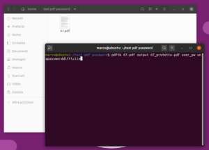 Come proteggere con password un file PDF su Ubuntu