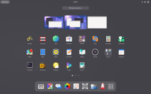 La nuova interfaccia di GNOME Shell 40