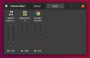 Vi presento Myxer, un Volume Mixer GTK per PulseAudio
