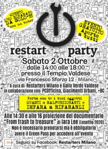 Restart Party al Tempio Valdese di Milano – 2 Ottobre 2021